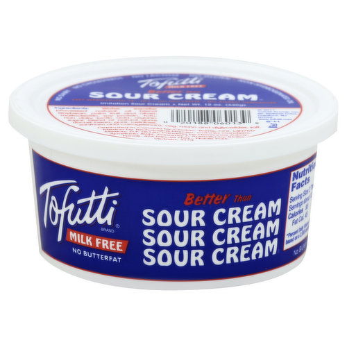 Tofutti Better Than Sour Cream, Milk Free, Imitation