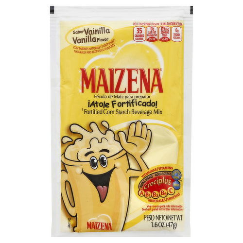 Maizena Beverage Mix, Fortified Corn Starch, Vanilla Flavor