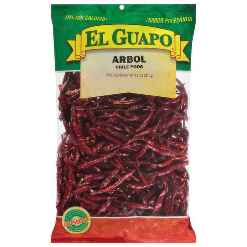 El Guapo Whole Arbol Chili Pods (Chile de Arbol Entero)