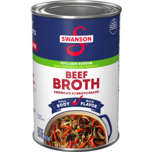 Swanson® 50% Less Sodium Beef Broth