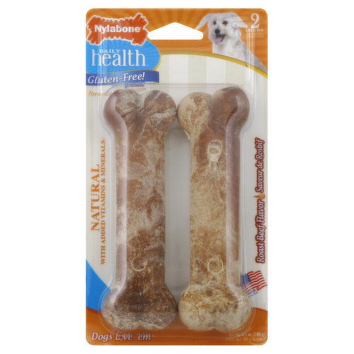 Nylabone Daily Health Dog Chews, Roast Beef Flavor