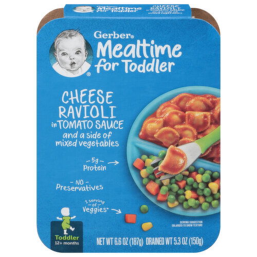 Gerber Mealtime for Toddler Ravioli, Cheese, Toddler (12+ Months)