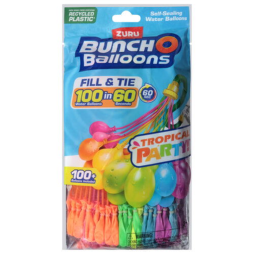 Bunch O Balloons Water Balloons, Self-Sealing, Tropical Party!