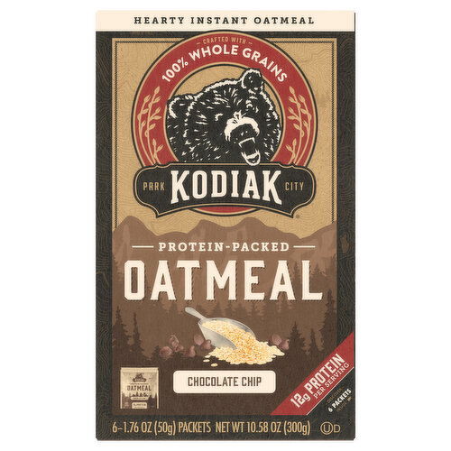 Kodiak Oatmeal, Protein-Packed, Chocolate Chip