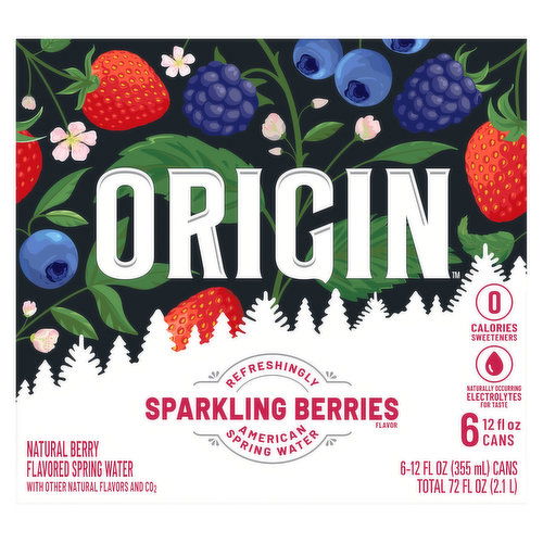 Origin Spring Water, Sparkling Berries