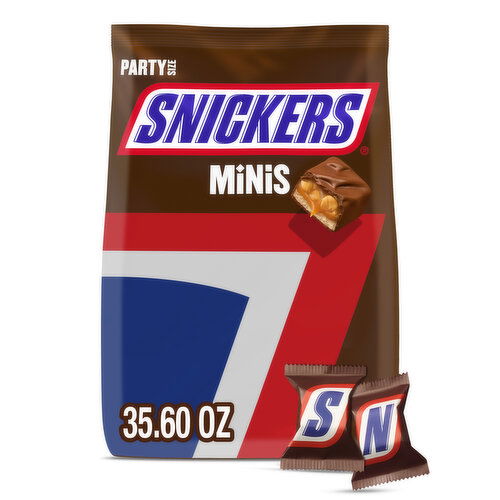 Snickers SNICKERS Minis Size Milk Chocolate Candy Bar Bulk Assortment, 35.6 oz Bag