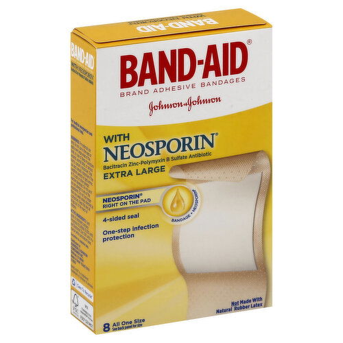 Band-Aid Bandages, Adhesive, with Neosporin, All One Size