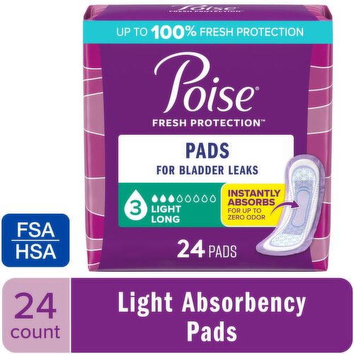 Poise Long Light Size 3 Pads