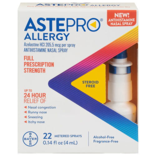 Astepro Nasal Spray, Antihistamine, Full Prescription Strength, Allergy