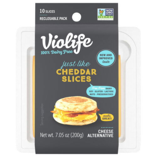 Violife Cheddar Slices Cheese Alternative