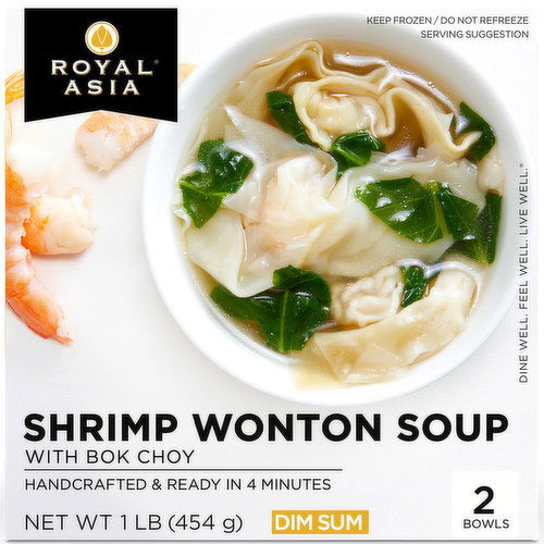 Royal Asia Shrimp Wonton Soup with Bok Choy