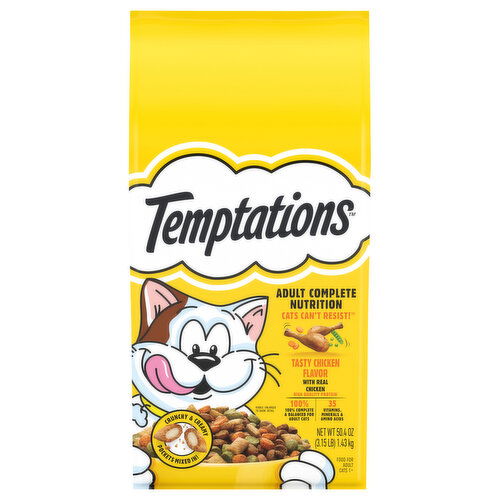 Temptations Cat Food, Tasty Chicken Flavor, Adult 1+