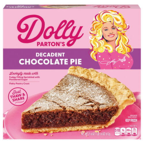 Dolly Parton Decadent Chocolate Pie, Thaw-and-Serve, Frozen