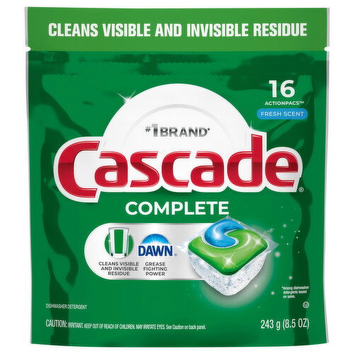 Cascade Complete ActionPacs Fresh Scent Dishwasher Detergent