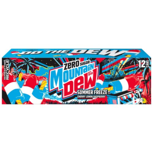 Mountain Dew Mountain Dew Zero Sugar Soda Summer Freeze 12 Fl Oz, 12 Count