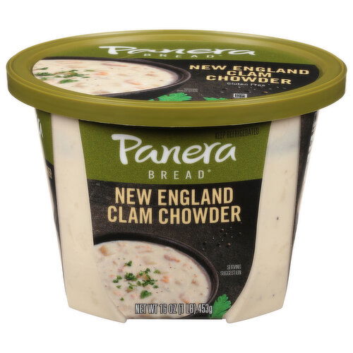 Panera Bread New England Clam Chowder, 16 OZ Soup Cup (Gluten Free)