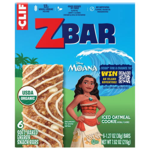 Zbar Soft-Baked Iced Oatmeal Cookie Energy Snack Bars