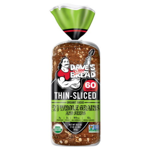 Dave's Killer Bread Organic Thin-Sliced 21 Whole Grains and Seeds Bread