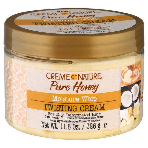 Creme of Nature Twisting Cream, Pure Honey, Moisture Whip