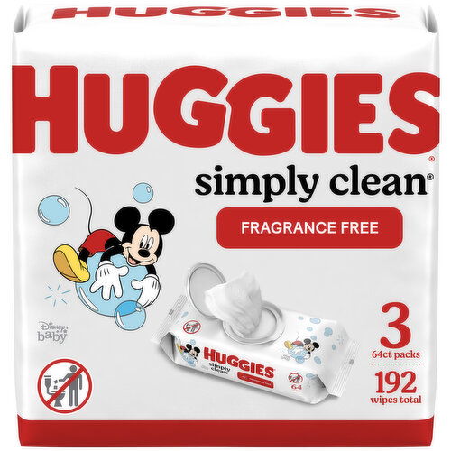 HUGGIES Simply Clean Unscented Baby Wipes