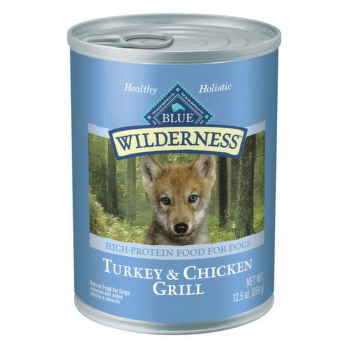 Blue Buffalo BLUE Wilderness Wilderness High Protein, Natural Puppy Wet Dog Food, Turkey & Chicken Grill