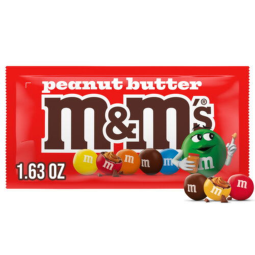 M&M'S M&M'S Peanut Butter Milk Chocolate Candy, Full Size, 1.63 oz Bag