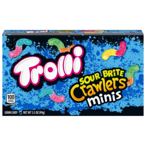 Trolli Gummy Candy, Sour Brite, Crawlers, Minis