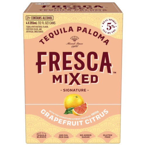 Fresca Mixed Tequila Paloma, Grapefruit Citrus