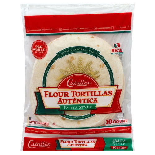 Catallia Tortillas, Flour, Fajita Style