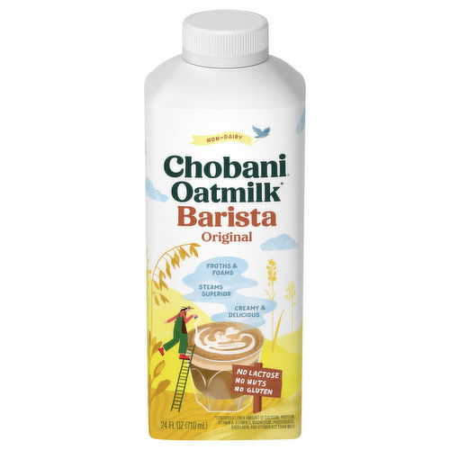 Chobani Oatmilk, Non-Dairy, Barista, Original