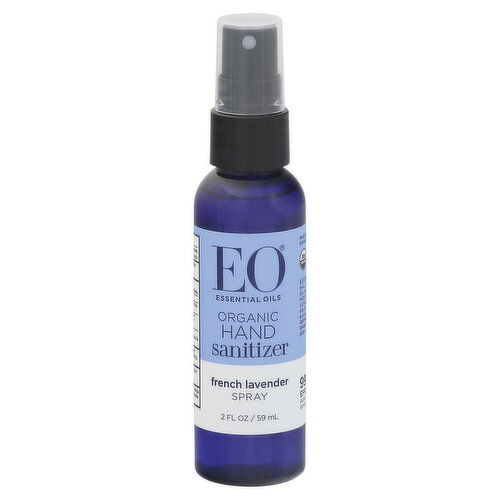 EO Hand Sanitizer Spray, Organic, Spray, French Lavender