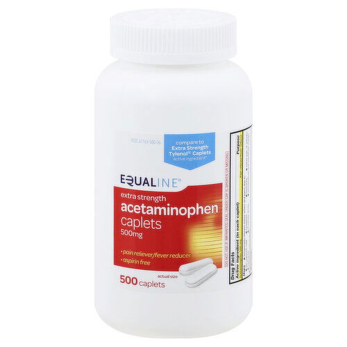 Equaline Acetaminophen, Extra Strength, 500 mg, Caplets