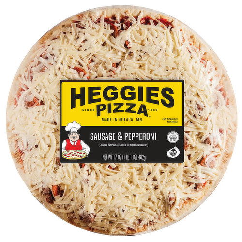 Heggie's Sausage & Pepperoni Pizza