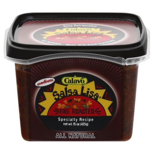 Calavo Salsa Lisa Salsa, Fire Roasted, Medium