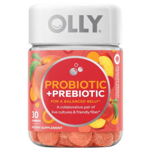 Olly Probiotic + Prebiotic, Peachy Peach, Gummies