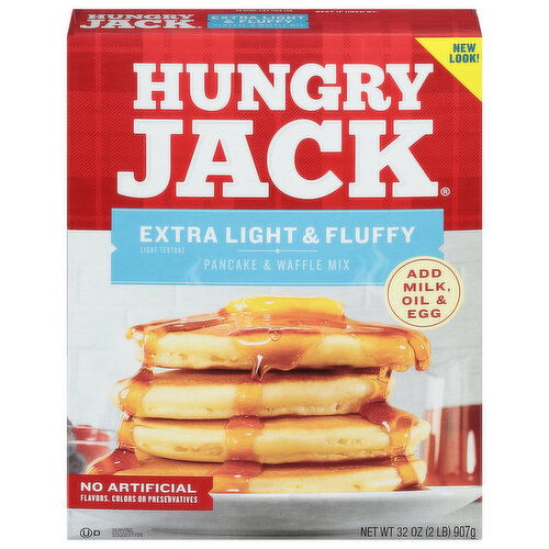 Hungry Jack Pancake & Waffle Mix, Extra Light & Fluffy