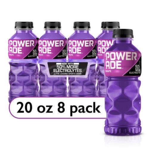 Powerade Sports Drink, Grape, 20 fl