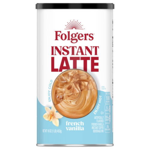 Folgers Instant Latte, French Vanilla