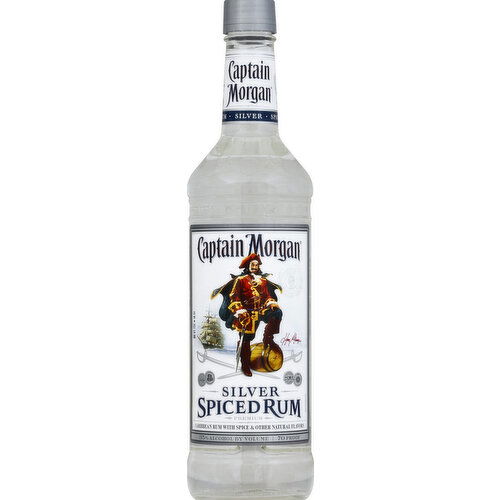 Captain Morgan Rum, Spiced, Silver