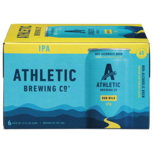 Athletic Brewing Co Beer, IPA, Run Wild