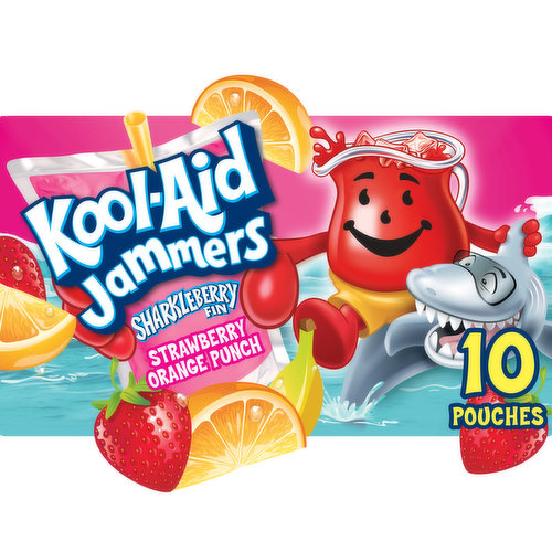 Kool-Aid Jammers Sharkleberry Fin Strawberry Orange Punch Artificially Flavored Soft Drink