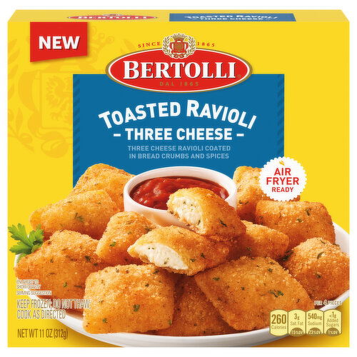 Bertolli Ravioli, Three Cheese, Toasted