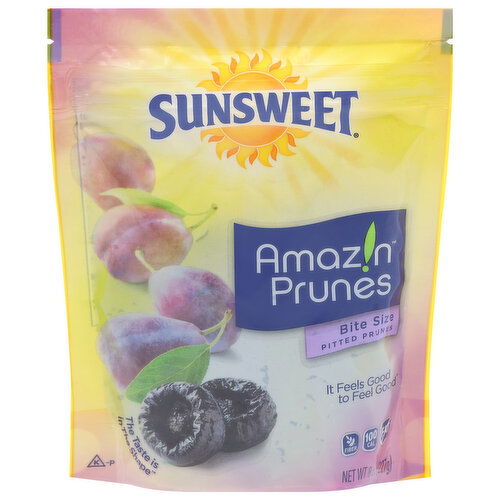 Sunsweet Amazin Prunes, Pitted, Bite Size