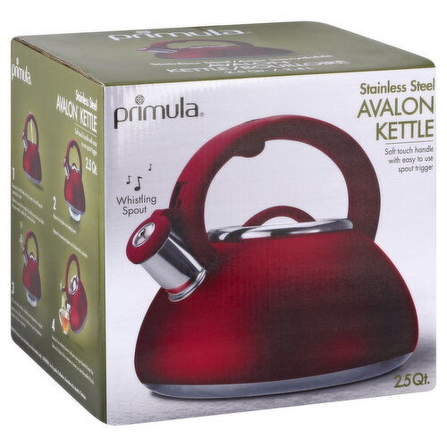 Primula Kettle, Avalon, Stainless Steel, 2.5 Quart