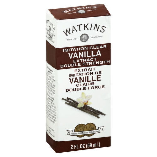 Watkins Vanilla Extract, Double Strength, Imitation Clear