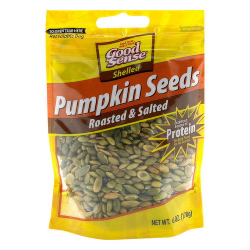 Good Sense Pumpkin Seeds, Roasted & Salted, Shelled