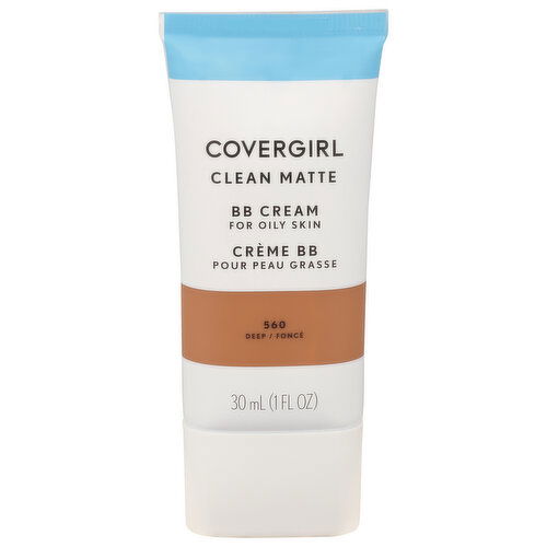 CoverGirl BB Cream, for Oily Skin, Clean Matte, Deep 560