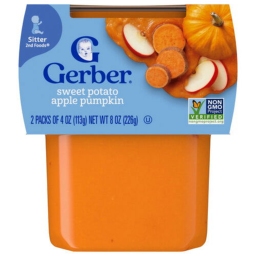 Gerber Sweet Potato Apple Pumpkin, Sitter 2nd Foods