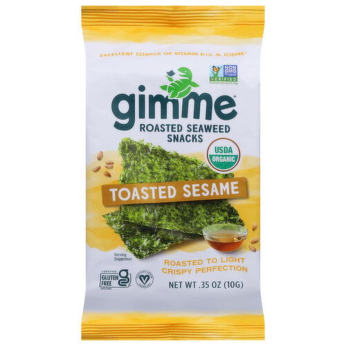 gimMe Seaweed Snacks, Roasted, Toasted Sesame