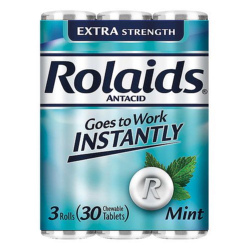 Rolaids Antacid, Extra Strength, Tablets, Mint